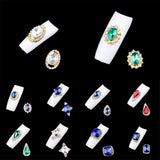 10Pieces 3D DIY Rhinestone Jewelry Nail Art Charms Glitter Manicure Tips 9