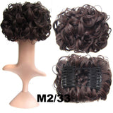 Fashionable Women Ladies Girls Curly Synthetic Hair Bun Cover Hairpiece Clip In Scrunchie Hair Extension #5