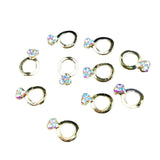 10Pieces Glitter Gems 3D Nail Art Sticker Nail Tip DIY Charms Circle