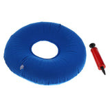 Soft Inflatable Donut Seat Cushion Wheelchair Hemorrhoid Pillow Round Blue