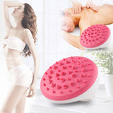 Maxbell Handheld Multi-function Cellulite Full Body Massager Brush Glove Relaxing Bath Shower Scrubber Pink