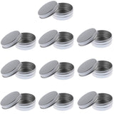 Maxbell Lots of 10 Pieces 15g Empty Round Aluminum Tin Storage Jar Cosmetics Cream Containers with Screw Top Lids for Candles Balm Salves