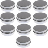 Maxbell Lots of 10 Pieces 15g Empty Round Aluminum Tin Storage Jar Cosmetics Cream Containers with Screw Top Lids for Candles Balm Salves