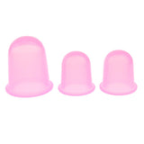 7 Piece Silicone Vacuum Massager Cupping Anti-cellulite Massage Cup S M L XS Pink