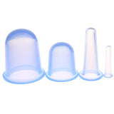 4x Silicone Anti Cellulite Massage Vacuum Cupping Body Facial Cups S M L XS Blue