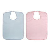 Adult Disability Bib Mealtime Cloth Protector Apron Waterproof pink