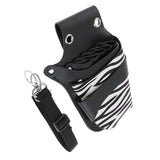 Professional Zebra Hairdressing Scissor Shears Storage Case Barber Salon Tools Pouch Holster for Stylists