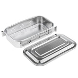 Maxbell Steel Instrument Storage Hole Box with Lid Tools Surgical Medical Veterinary #A