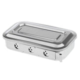 Maxbell Steel Instrument Storage Hole Box with Lid Tools Surgical Medical Veterinary #A