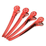 12x Salon Barber Alligator Hair Clips, Stylist Hairdressing Section Grips Claws Clamps