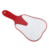 Maxbell Cute Tooth Shaped Hand Held Plastic Makeup Mirror Gift Red