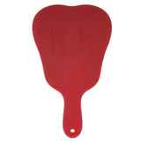 Maxbell Cute Tooth Shaped Hand Held Plastic Makeup Mirror Gift Red