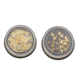 Lot Nail Art Decoration DIY Gold Wheel Clock Parts Small Thin Metal Spangle Charm Glitter Tips kit