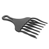 Maxbell Friction Free High Low Gear PVC Hairdressing Afro Hair Pick Comb Detangle Wig Braid Styling Lift Hairbrush Wide Tooth Black - Aladdin Shoppers