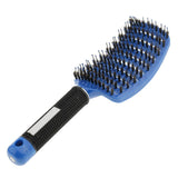 Paddle Detangling Hair Brush Curved Vented Nylon Bristle Pins Hairbrush Comb for Women Long Thick Thin Curly & Tangled Hair Random Color