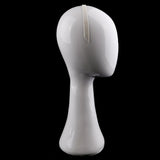 18.9'' Light White Stable Mannequin Head Bust for Wigs Jewelry Scarf Glasses Headset Display Counter Store or Salon Home