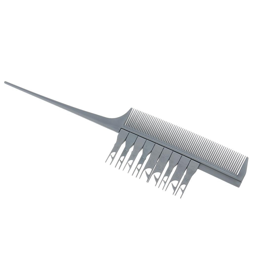 Professional Sectioning Weave Highlighting Salon Highlights Hair Comb Silver