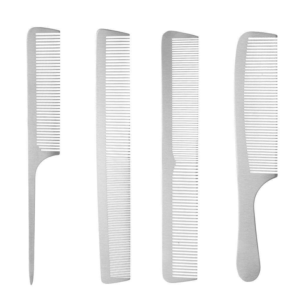 Stainless Steel Salon Barber Hairstyling Hairdressing Cutting Comb Hairbrush K5