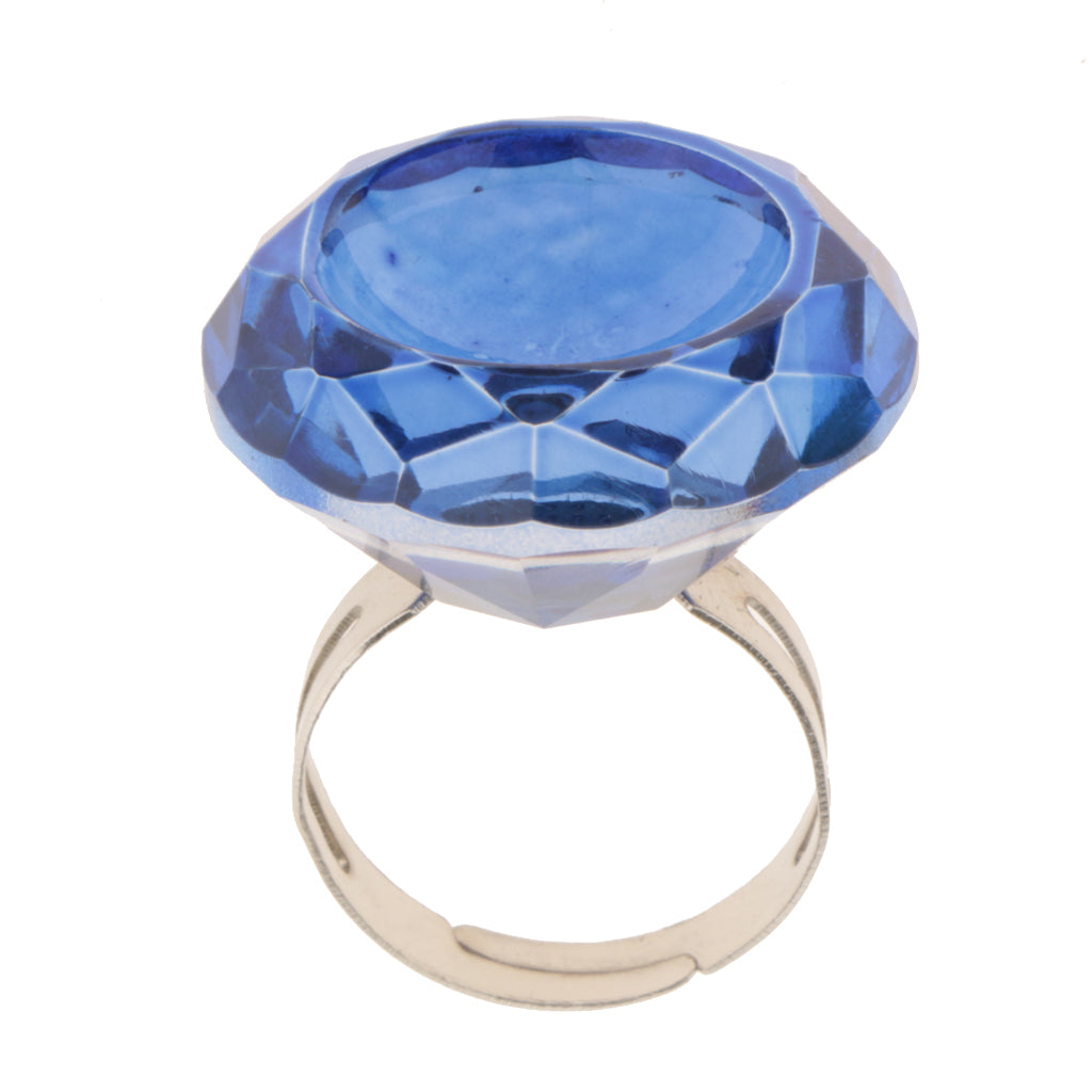Crystal Ring Pigment Cup Adhesive Holder Eyelash Extention Tattoo Tool Blue