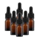 6 Empty Glass Refill Eye Dropper Bottles Essential Oil Perfume Pipette Vials 10ml