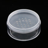 Maxbell 5/Set Empty Loose Powder Blusher Makup Container Case, Plastic Jar Pot Box Refillable with Sifter