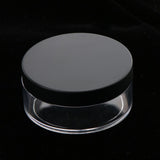 Maxbell 5/Set Empty Loose Powder Blusher Makup Container Case, Plastic Jar Pot Box Refillable with Sifter