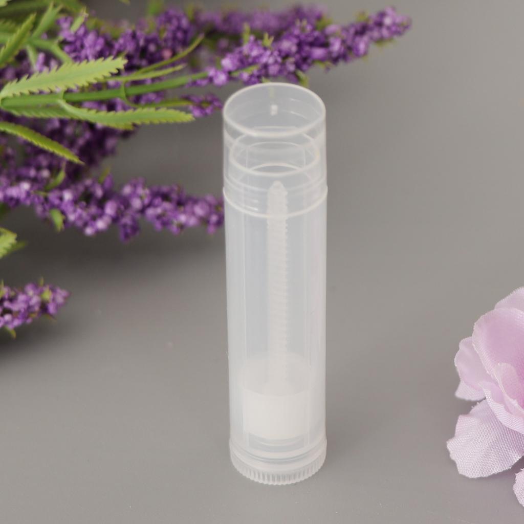 Lots 25pcs 5g Travel Empty Lip Balm DIY Tubes Cosmetic Containers Lipstick Bottles with Cap Clear PVC