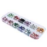 Colorful Nail Art Acrylic Drill Stud Point Rhinestones Glitter Tips Manicure #E