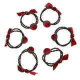 6 Pieces Fashion Women Girls Hair Band Elastic Rope Ring Ponytail Holder