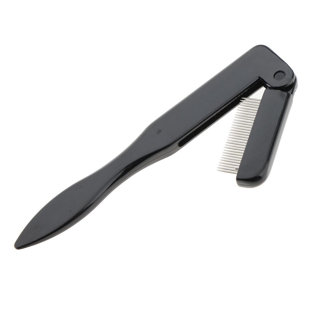 Stainless Steel Teeth Folding Eyelash Comb Eyebrow Shaper Brush Beauty Tools