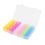 28 Slots Adjustable PVC Nail Art Tips Storage Box Empty Jewelry Beads Earings Container Holder Pills Organizer Colorful