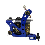 Carbon Steel 10 Coil Wraps Motor Tattoo Machine for Liner Shader Blue