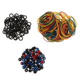 Pro Tattoo Machine Supply Kit 100pcs O-rings with 100pcs Colorful Rubber Bands with Grommets Nipples