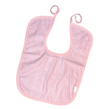 Short Adult Disability Bib Mealtime Dining Cloth Protector Apron Waterproof Pink