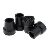 4pcs Anti-skid Stable Shock Absorb Walking Stick End Crutch Cane Tips 19mm Black