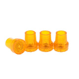 4pcs Anti-skid Stable Shock Absorb Walking Stick End Crutch Cane Tips 19mm Orange