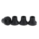 4pcs Anti-skid Stable Shock Absorb Walking Stick End Crutch Cane Tips 16mm Black