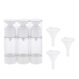 3x 30ml Portable Empty Pump Dispenser for Cosmetic Essence Lotion +3x Funnel