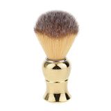 Gold Men Barber Salon Beard Shaving Grooming Brush Alloy Handle Nylon Hair