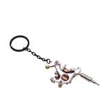 Alloy Tattoo Necklace Key Chain Mini Tattooing Machine Necklace Pendant