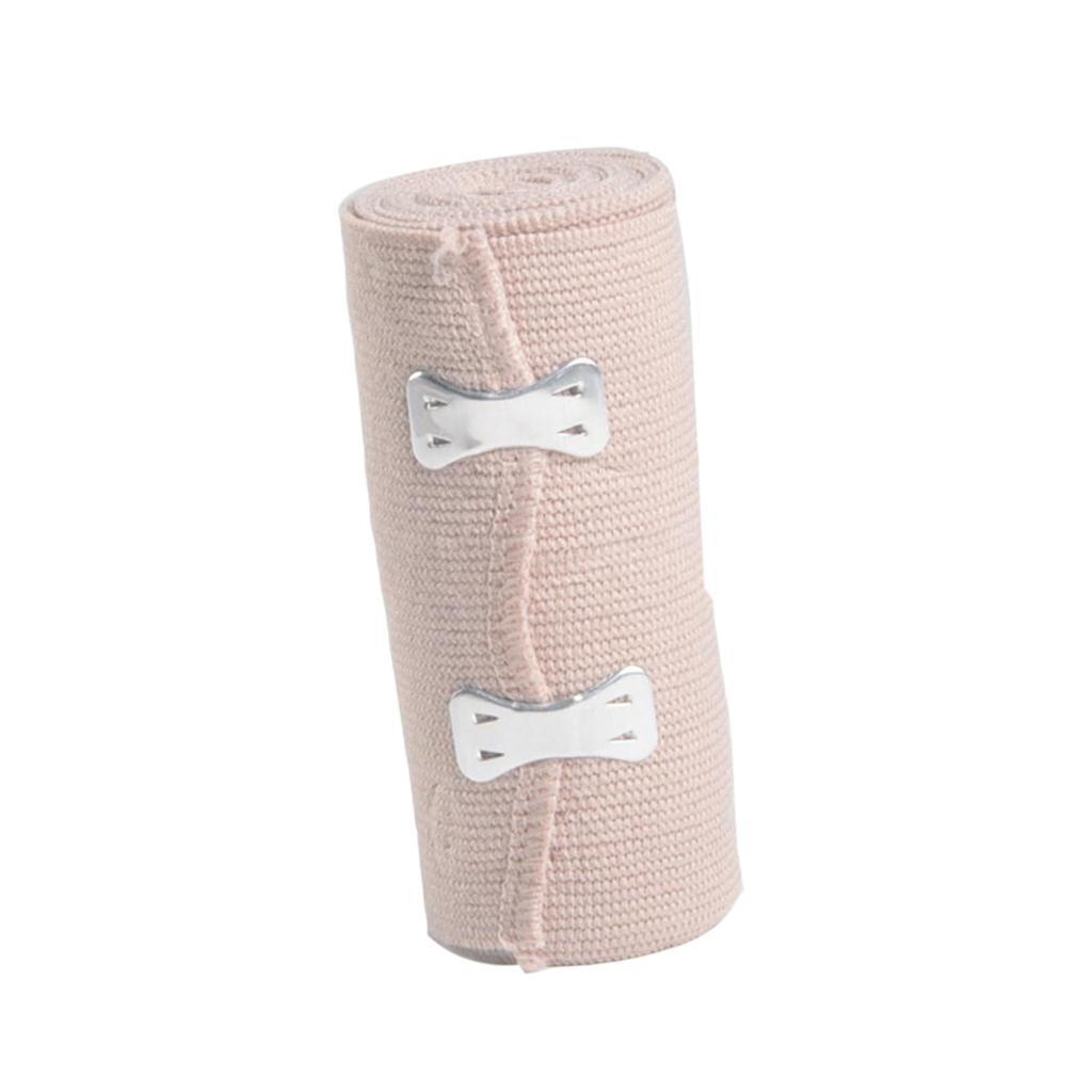 Breathable Cotton Elastic Compression Bandage Wrap with Hook Loop Closure 10 cm