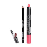 Max Long Lasting Waterproof Black Eyeliner Pencil+Lipstick Pen+Pencil Sharpener 04