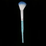 Fluffy Nail Art Brush Dust Clean UV Gel Powder Remover Rhinestone Handle Blue