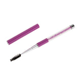Max Rhinestones Eyebrow Eye Lash Curling Mascara Brush Applicator Wand Purple