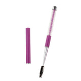 Max Rhinestones Eyebrow Eye Lash Curling Mascara Brush Applicator Wand Purple