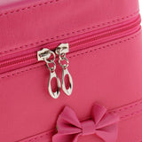 Max Portable Handbag Zipper Makeup Cosmetic Organizer Storage Case Box Rose Red