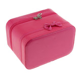 Max Portable Handbag Zipper Makeup Cosmetic Organizer Storage Case Box Rose Red