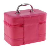 Max Portable Handbag Zipper Makeup Cosmetic Organizer Storage Case Box Rose Red