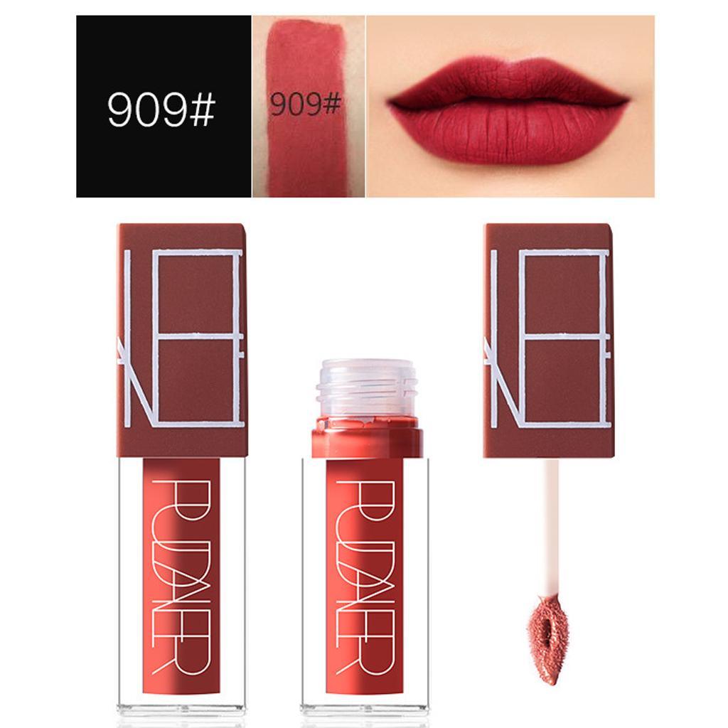 Maxbell 5 Colors Long Lasting Matte Velvet Lip Goss Waterproof Liquid Lipstick 909# - Aladdin Shoppers