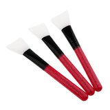 Max 3x Soft Silicone Facial Neck Mask Mud Mixing Makeup Brushes Applicator Tools Red